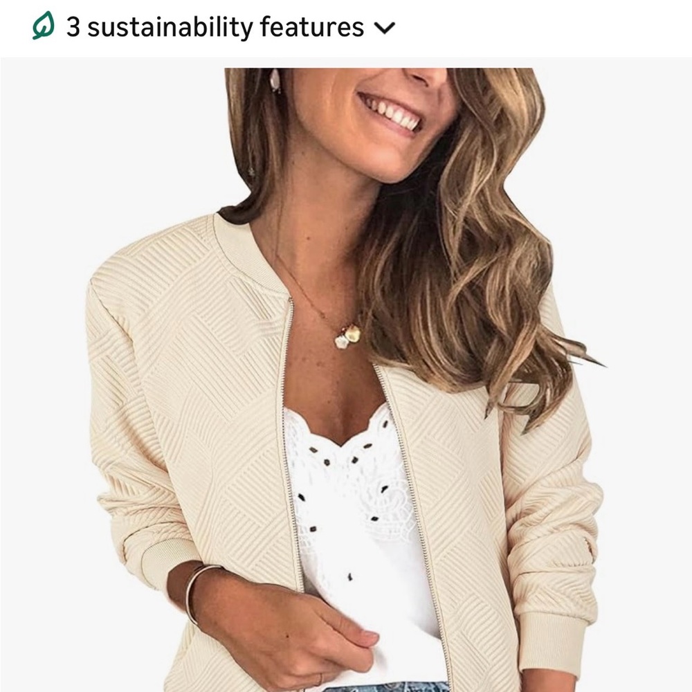 Women's Cream Bomber Jacket